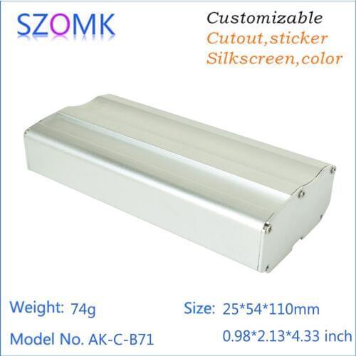4pcs/lot SZOMK silver aluminum case for electronics and electronic component made in China 25*54*110mm