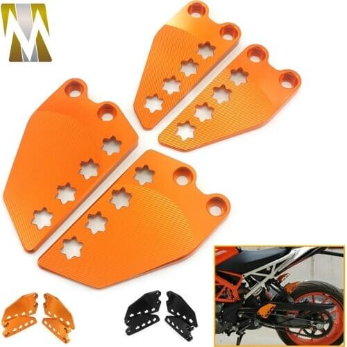 4Pcs Foot Pedal Front Rear Footrest Protector Pad For KTM Duke 250 390 2017 2018 2019 Motorcycle Part Foot Step Guard Wing Cover