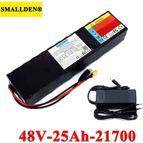 48V 25Ah 21700 13S battery pack 500W 800W 1000W high power batteries 54.2V 25000mAh Ebike electric bicycle BMS with Charger