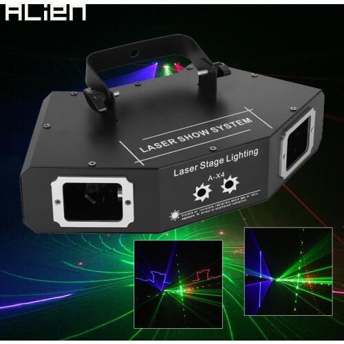 ALIEN 25 Patterns Full Color Laser Scanner Projector DMX Stage Lighting Effect DJ Disco Bar Party Holiday Dance Christmas Lights