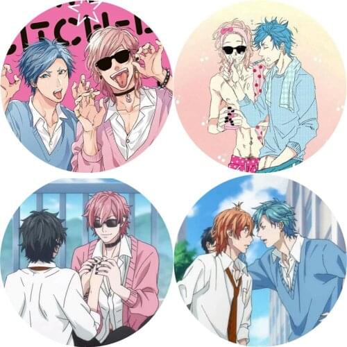 Anime Yarichin Bitch-bu Club Ayato Yuri YUI TAMURA Brooch Pins Breastpin Badge Cartoon Jewelry Schoolbag Handbag Accessories