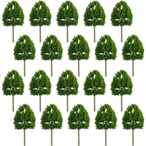 Architectural Model N Scale 1/150 Plastic Scenery 20pcs Building Kits Toys For Children Garden Artificial Tree