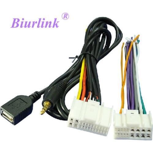 Car OEM CD DVD Harness AUX USB Cable Adapter For Kia K2 K5 Sportage for Hyundai IX35 Elantra