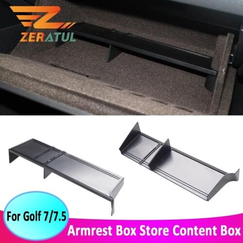 For Volkswagen VW Golf 7 7.5 MK7 MK7.5 2013-2019 Accessories Car Glove Box Organizer Armrest Box Interval Storage Insert Divider