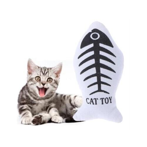 Pet toy fish canvas Interactive Gifts Fish Catnip Toys cat toys fun pet cat sleeping pillow mint catnip toys