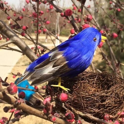 12cm simulation bird feathers bird model handicraft home Decoration props garden decoration h1037