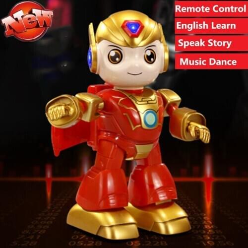 Intelligent Smart RC robot English Learning robot Toy With Music Dancing Story LED lIght Mulitifunction Robot Touch sensing toy
