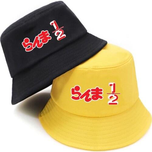 Anime Ranma ½ Cartoon Bucket Hat teenager Outdoor Fisherman Hats Summer Hip Hop Cap unisex Streetwear bucket caps