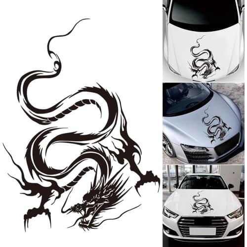Beautiful Lifelike Cartoon Universal Car Sticker Hood Dragon Pattern Waterproof Graphic Decal Fit Most Cars Vinyl Car Styling