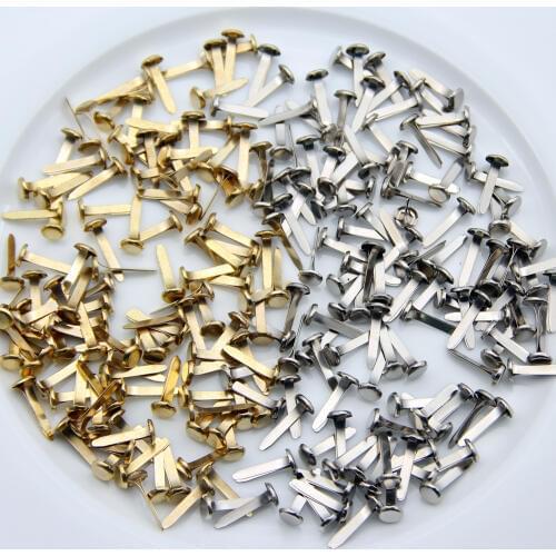 50pcs 8*20mm Mixed Color Round Metal Brads Making DIY Home Paper Decor Scrapbooking Embellishment Fastener Crafts Brad For Shoes
