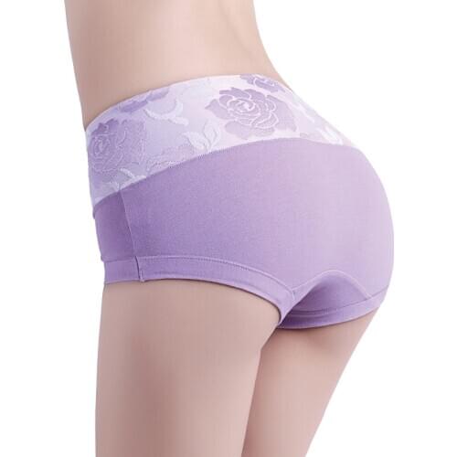 LANGSHA Plus Size 4XL High Waist Women Panties Soft Cotton Seamless Lovely Print WomenS Underwear Breathable Ladies Underwear