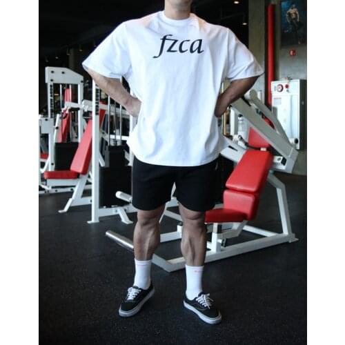 2021 New Mens Short sleeve Cotton T-shirt Gyms Fitness Workout t shirt Male Summer Casual Print O-Neck Slim Tees Tops clothing