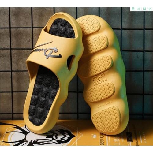 Mens summer slippers fashion outdoor slide indoor home bathroom non-slip beach brand wholesale