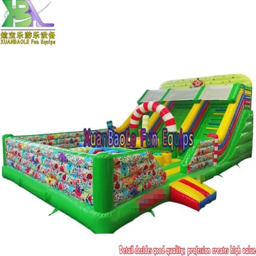 Giant Circus Clown Theme Inflatable Double Lane Slide with Climb