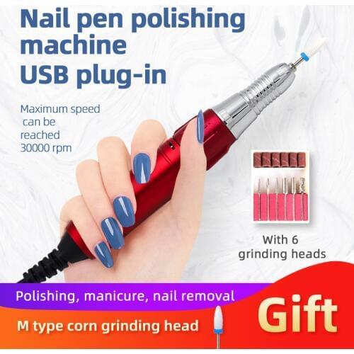 SIMINAIL 18w Portable Electric Nail Drill 25000 RPM Nail Drill Pen Handpiece Pedicure Mini Pen Drilling Power Nails 25000rpm