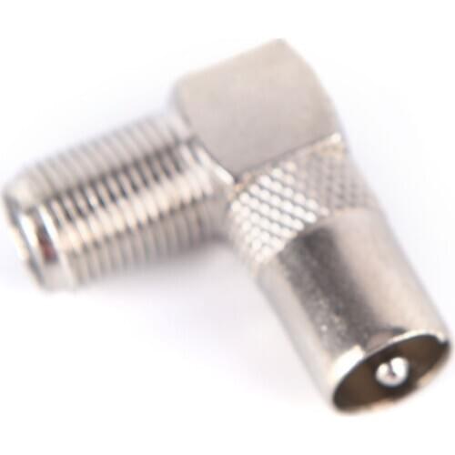 90 Degree Right Angled TV Aerial Cable Connector F Female To TV Male Plug To Female RF Coaxial Socket Best Price