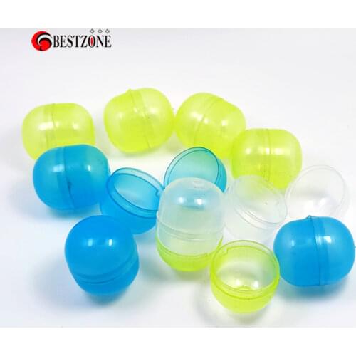 50Pcs/Lot 30*35MM Empty Hinged Toy Vending Capsules Plastic PP Mixed Colorful Container Surprise Ball For Vending Machine