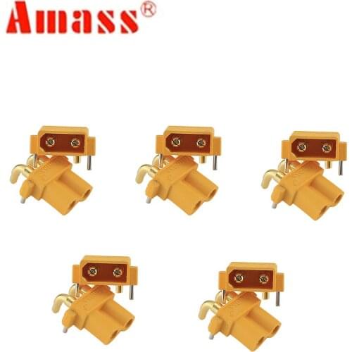 5 Pairs Amass XT30PW Connector Plug Male and female Upgraded Female & Male Heat Shrink Gold Plated For RC Parts
