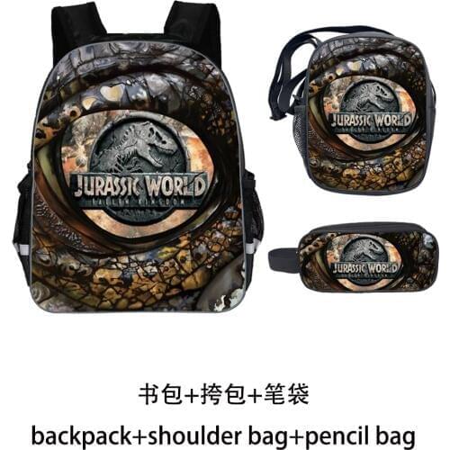 Dinosaur Backpack Set Teenagers Boys Girls Toddler T-REX Dog Kid School Book Bags Men Women Rock Mochila Bolsa