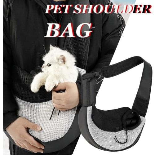 Pet Dog Cat Sling Carrier Breathable Travel Safe Sling Bag Puppy Kitten Outdoor Mesh Oxford Single Comfort Handbag Tote Pouch
