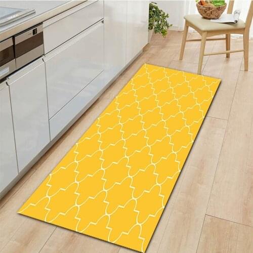 Modern Kitchen Mat Long Strip Entrance Doormat Home Soft Hallway Floor Decoration Living Room Area Carpet Bathroom Anti-Slip Rug