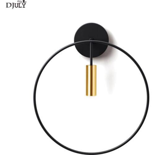 Nordic modern design ring GU10 led wall lamp for living room bedroom Minimalism bedside lamps home deco indoor light fixtures