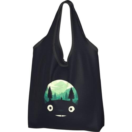 Totoros Lovely Cat Canvas Bag Woman Shoulder Bag Anime Ins Shoppers Bag