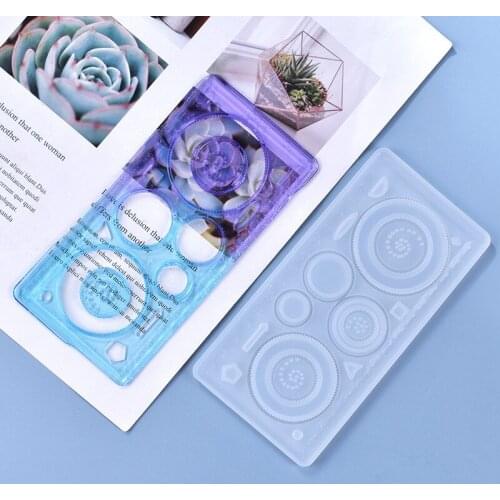 1 PCS Personalized Ruler Student Supplies Silicone Mold Wholesale Tool Moulds UV Epoxy Resin Decorative Craft