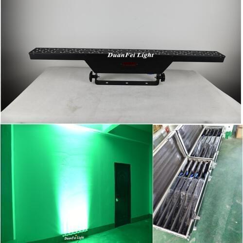 10pcs+Flycase) DJ Wash LED Bar Wall Washer Light DMX 54x3w RGBW Wash Bar Stage LED Light IP20 DMX RGBW Bar