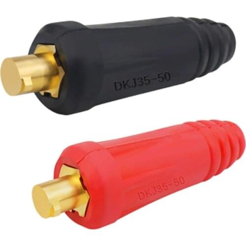 2pcs DKJ35-50 Welding Cable Male Connector Plug Welder Quick Fitting Male Cable Connector Plug Welding Machine 315A