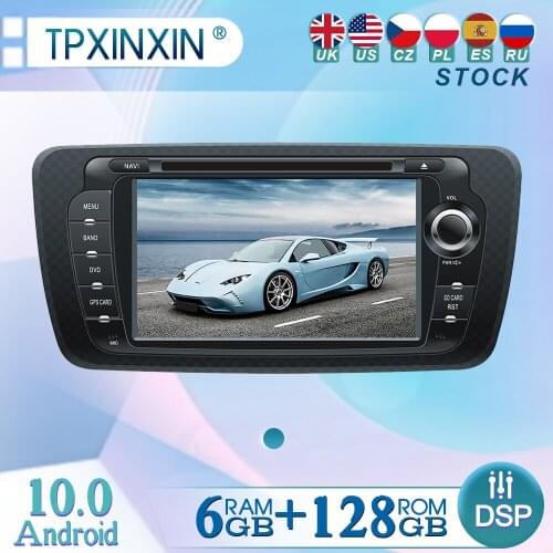 6+128GB For Seat Ibiza 2009-2013 Android10 Radio Player Car GPS Navigation Head Unit Car Radio with Screen WIFI DSP CARPLAY