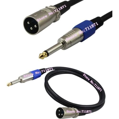 30cm Mono 6.35 Male XLR Cannon Male Audio cable Line Cannon XLR Male Mono 6.35 Audio Line cable wire 6.35 XLR Audio Wire Cord
