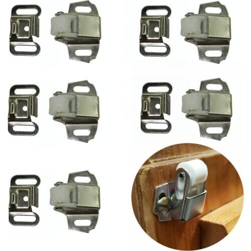 5 Pack of Hardware Heavy Duty Large Roller Catch Latch for Closet Doors and Cabinets, Zinc
