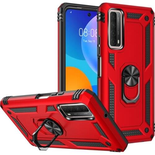 For Huawei psmart 2021 PPA-LX2 Case Magnet Car Ring Stand Holder Cover for Huawei Huaweiy Hauwei P Smart 2021 6.67'' Coque Funda