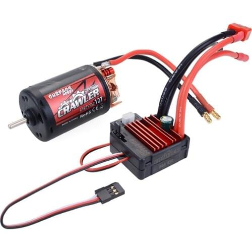 SURPASS HOBBY Combo 80A ESC Brushed Motor ESC 5-Slot 550 Waterproof For Tamiya Kyosho TRAXXAS Wltoys 1/10 RC Car