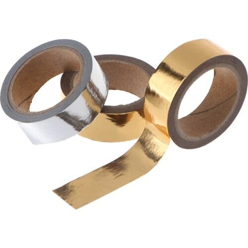 New Arrival Adhesive Silver Golden Stamping Washi Tape Scrapbooking Christmas Party Kawaii Cute Decorative Paper Crafts Hot Sale