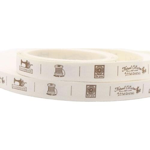 10 Meters Sew Series Cotton Webbing Handmade Decorative Label Ribbons For DIY Scrapbooking Sewing Wrapping