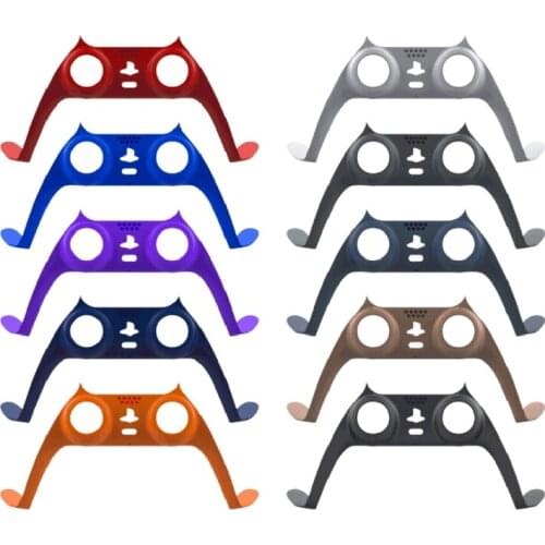 Game Controller Handle Front Middle Housing Shell for Sony PS5 Gamepad Decorative Strip Skin Case Cover Faceplate Replacement