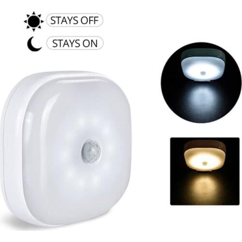 10pcs Under Cabinet Light PIR Motion Sensor Lamp Wireless Smart 10LED Puck Night Lamps Warbrobe Closet Stair Bedroom Kitchen