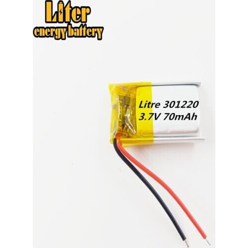 Best battery brand Lithium battery 3.7V Bluetooth headset battery 301220 3.7V 70MAH 301020 301120 301221 MP3 MP4 small toys ba