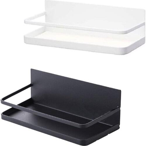 Refrigerator Magnet Storage Rack Durable Holder Kitchen Heavy Duty Punch-free Magnetic Shelf Hanger