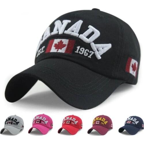 2021Cotton Gorras Canada Baseball Cap Flag Of Canada Hat Snapback Adjuatable Mens Baseball Caps Hats