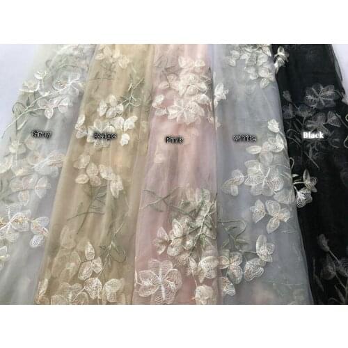 New style ancient hanfu fresh branch flower net embroidery lace lace fabric embroidery cloth