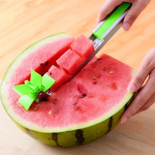 Watermelon Slicer Cutter Tongs Corer Fruit Melon Stainless Steel Tools NEW Watermelon Cut Refreshing Watermelon Cubes Kitchen
