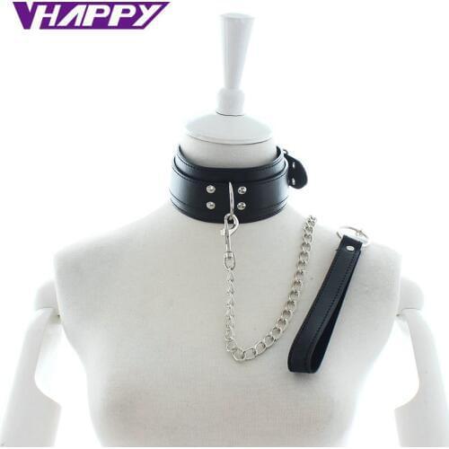 10 pcs/lot Sexy Leather Sex Necklace Neck Collar hot Choker bdsm Bondage Restraint Adult Games Sex Toys for woman men couples
