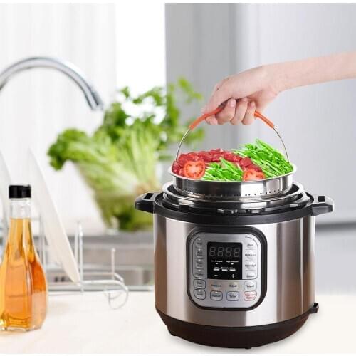 Stainless Steel Rice Cooker Steam Basket Fits 6 Or 8 Quart Anti-scald Steamer Multi-Function Fruit Cleaning Basket