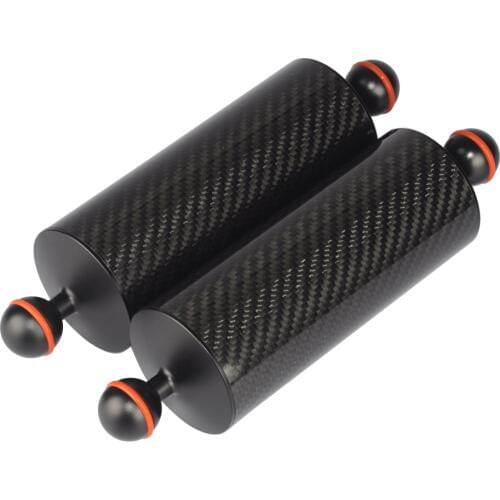 MINIFOCUS 2 x 10" Floating Carbon Fiber Double Ball Float Arm for Diving Tray Video Light Underwater Photography Buoyancy System