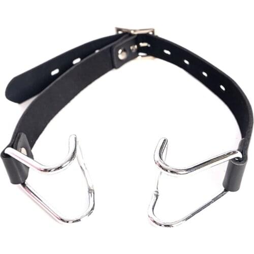 Harness Gag Spreader Bdsm Open Mouth Gags Metal Claw Hook Force For Women Couples Slave Bondage Wips Erotic Oral Sex Accessories