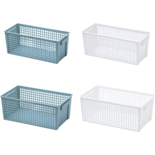 R7RC Large Capacity Storage Baskets Bins Storage Cubes Organizer with Handles for Bathroom Cosmetics Skin Care Product