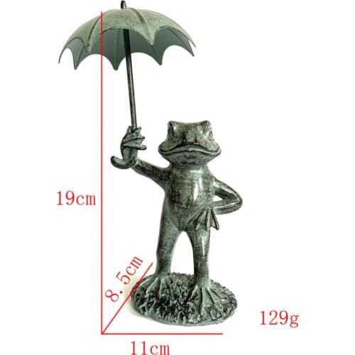 Frog Garden Statue Figurine for Patio Art Decor Lawn Ornament Indoor Outdoor